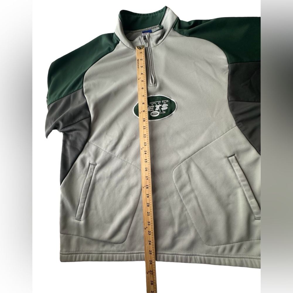Men’s NY Jets Football NFL Team Apparel Pullover Quarter Zip XL Lined Shirt - Picture 5 of 15